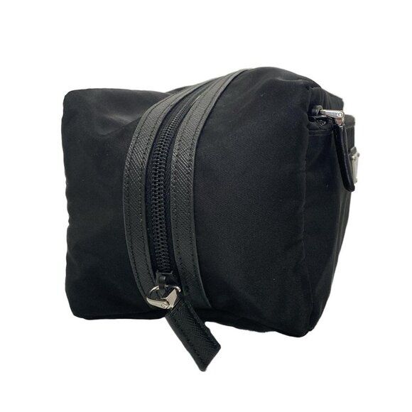 Auth PRADA - Black Nylon Saffiano Leather Mens Clutch Bag - Picture 9 of 11